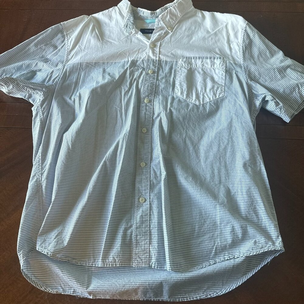 Vintage Tommy Bahama Mens Button Down XL Shirt‎ (Blue & White)